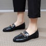 Women's Loafers Flat Shoes Retro Design Leather