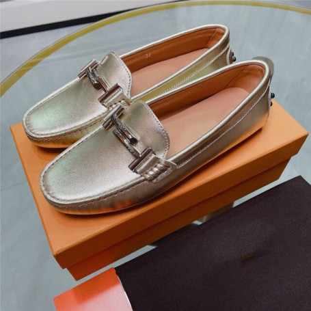 Women's Flat Leather Shoes British Style