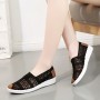 Women's Flat Shoes Lace Loafers Cloth