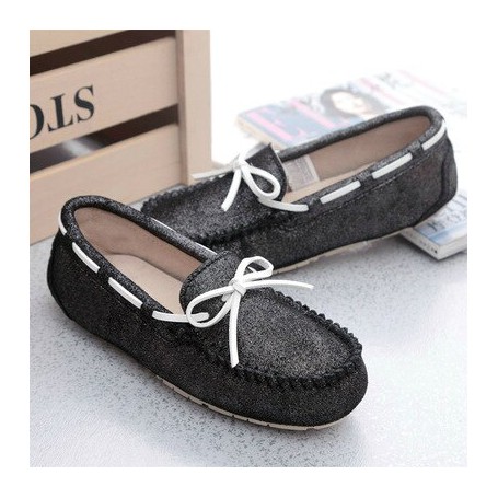 Women's Flat Shoes Slip-On Leather Loafers