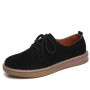 Women's Flat Suede Leather Lace-Up Shoes