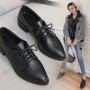Women's Soft Pointed Toe Casual Flat Shoes British Style