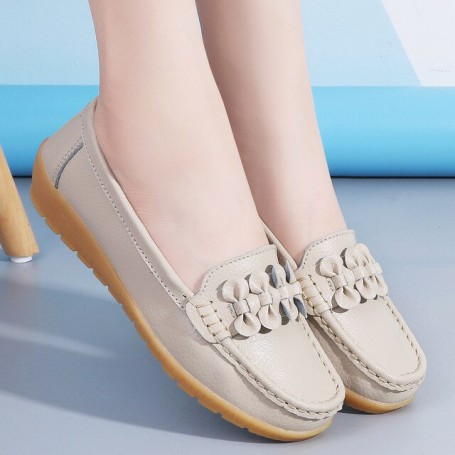 Women's Genuine Leather Loafers Flat Shoes