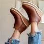 Women's Wedges Retro Soft Leather Ankle Boots