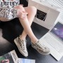 Women's Sneakers Shoes Leopard Print Canvas Thick-Soled Fashion