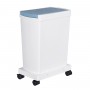 15L Kitchen Sorting Waste Bin with Wheels Home Corner Garbage Bucket Floor Standing Space Saving Wet Dry Trash Can Dustbin