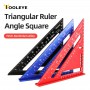 Triangle Ruler 7 Inch Aluminium Alloy Carpenter Set Square Angle Woodworking Tools Try Square Protractor Triangular Ruler Metric