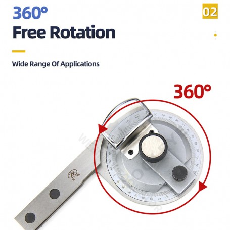 Universal Angle Ruler Protractor Multi Angle Measuring Ruler Carpentry ...
