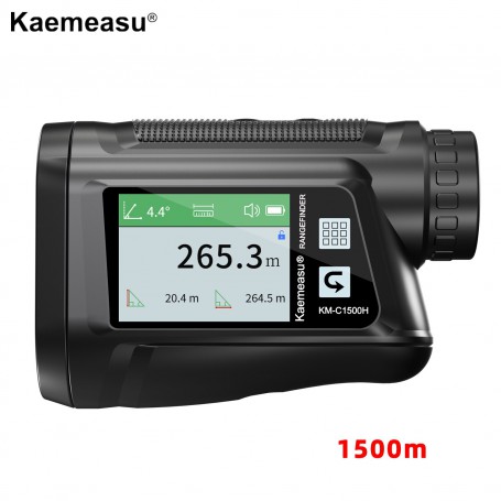1500m LCD Display Touch Screen Laser rangefinder Golf Telescope Range Finder Rechargeable Laser Distance meter with Flag-Lock