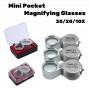 Metal Jewelry Magnifying Glass Jewelers Eye Tool Jewellery Folding Loupe Glass Lens Magnifying Triplet Glass Jewelry Diamond
