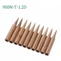 10PCS/Lot Copper Solder Iron Tip 900M-T-K/SK/I/IS/B/1C/2C/3C/4C/0.8D/1.2D/1.6D/2.4D/3.2D/ Welding Head For 936 Soldering Tool