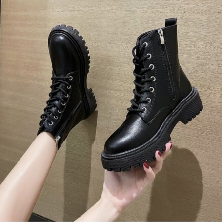 Boots Ladies New Fashion Winter Martin Boots Double Zipper Boots Single Boots Thick Bottom