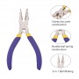 6 in 1 Wire Bending Pliers Guardrail Pliers Wire Ring Forming Pliers for 2-9mm Rings and Jump Rings Jewelry Making Tool
