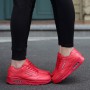 Sneaker Shoes Black Korean Red Sneakers Walking Outdoor Air Cushion Spring Leather Slip On Couple Vulcanize Shoes Lace Up