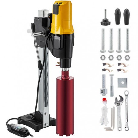 VEVOR Vertical Diamond Core Drill Stand 205mm 255mm Heavy Duty Engineering Bench Wet/Dry Concrete Drilling Machine 3980W 4450W