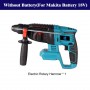 Cordless Electric Impact Drill Brushless Electric HammerMultifunctional Rotary Electric Pick 26mm1680W for Makita 18V Battery