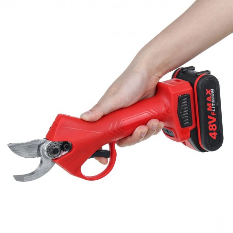 NEW Cordless Electric Pruning Shear Efficient Tree Bonsai Branches Cutter with 2pc Lithium-ion Battery EU Plug