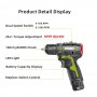 WORX WU130X Brushless Drill 40Nm12V Cordless Screwdriver 1800RPM Battery Capacity Indicator 2.0A Battery WU130 Upgrade Version