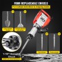 VEVOR Demolition Jack 3800W Multifunctional Rotary Hammer with Box Concrete Ground Breaking Electric Hammer Tool Impact Drill