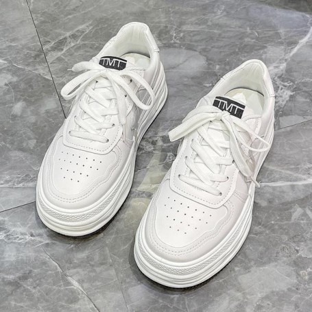 Sneakers Shoes Roses Casual Autumn Solid Round Toe Shallow Leisure Lace-Up Basic Flat Rubber Shoes Women'