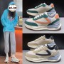 Sneakers Spring Girl Fashion Korean Style Casual Sport Walking Shoes PU Leather Trainers