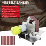 110V/220V Polishing Grinding Machine Cutter Edges Sharpener Multifunctional Grinder Mini Electric Belt Sander 7 speed Adjustable