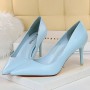 High Heels Lady Wedding Bridal Pumps Scarpin Yellow Low Heels Plus Size Colorful Quality Shoes