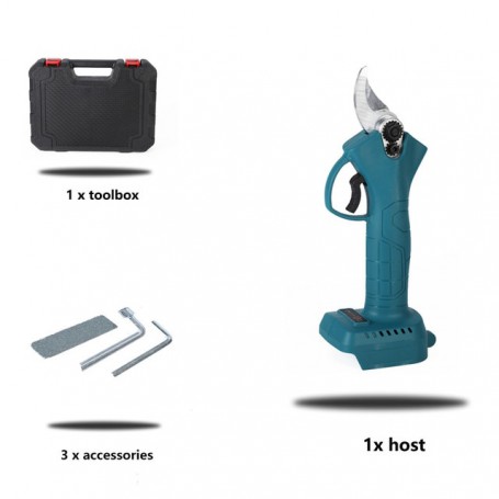 18V 4 Gear Cordless Pruner Shear Efficient Fruit Tree Bonsai Pruning Electric Tree Branches Cutter Compatible Makita 18V Battery