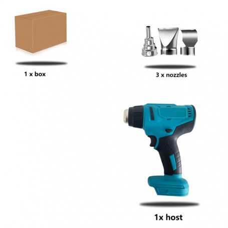 Heat Gun Variable Temperature Electric Hot Air Gun Power Tool dryer for soldering Shrink wrapping Tools For Makita 18V Battery