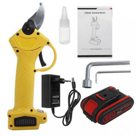 88VF Cordless Electric Pruning Shears Secateur Pruner Electric Tree Branches Cutter Fruit Tree Bonsai Pruning 30MM max Cutter