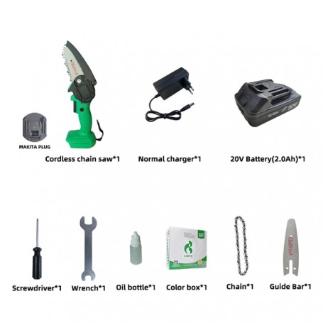 Mini Chain Saws Pruning ChainSaw Cordless Garden Tree Bush Cutting Trimming Set With 20V Lithium Battery  CE   FCC  RoHS