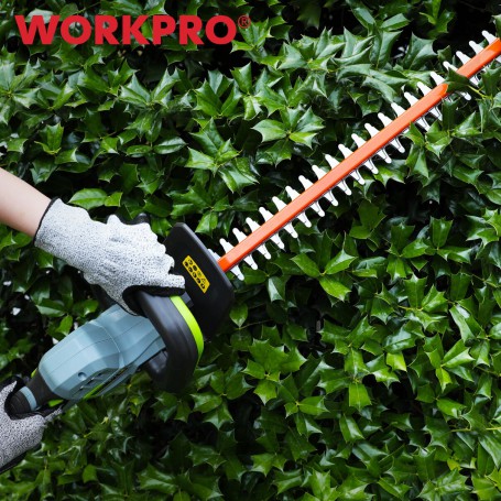 WORKPRO 18/20V Cordless Hedge Trimmer Electric Household Trimmer Pruning Saw Quick Charge Rechargeable Hedge Trimmer  For Garden