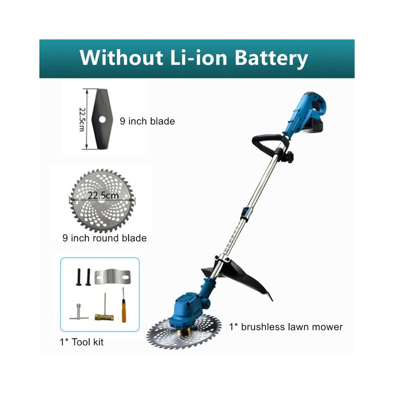 2000W 9 Inch Brushless Electric Grass Trimmer Cordless Lawn Mower Hedge