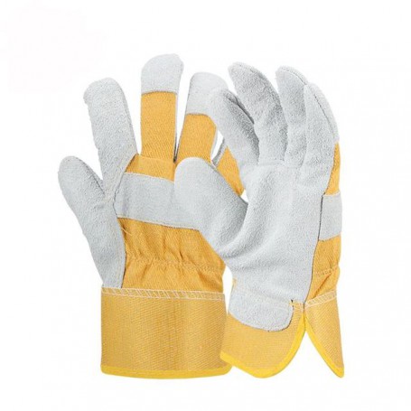 Gloves split Leather Workers Work Welding Safety Protection Garden Sports Motorcycle Driver Wear-resistant Gloves