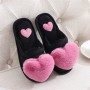 Slippers Heart Woman Slides Plush Indoor Fur Slippers