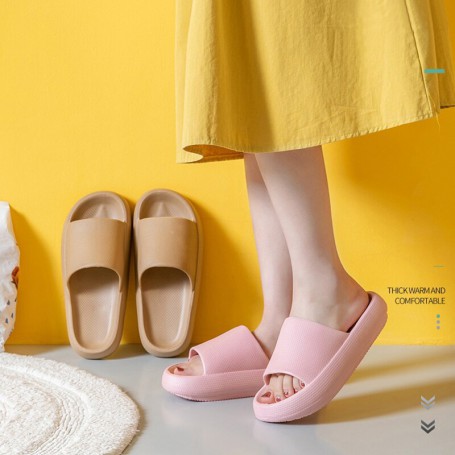 Women Men Summer Fashion Slippers Slide Sandals Beach High Heels Shower Thick Soft Sole Ladies Boys Girls Bathroom Shoes