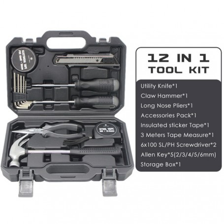 Tools Set Screwdriver Bits Allen Wrench Pliers With Storage Box Multifunction Household DIY Repair Tool Kit
