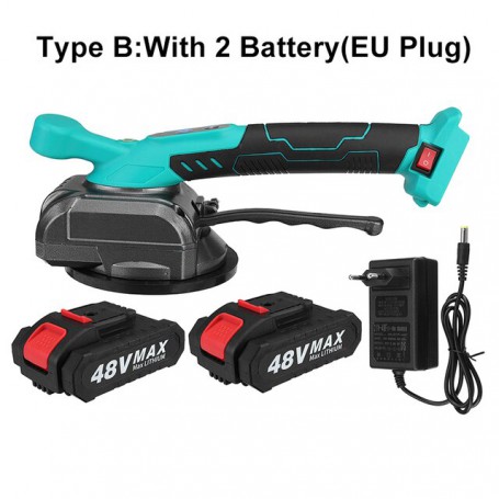 48V Tile Vibrator Tiling Machine for 120x120cm Tiles Floor Laying Machine with 2 Battery Automatic Leveling Plastering Tool