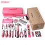 Hi-Spec Lady Household Repair Tool Set 30pc Manual Tools Woodworking Hand Tools With Screwdriver Plier In Pink Metal Tool Box