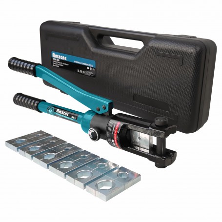 Industrial Hydraulic Cable Lug Crimper 16TON 8 mm² to 300 mm² Electrical Terminal Cable Wire Tool Kit Includes 13 pairs of Die S