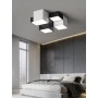 New Square Lamp Ceiling Lamp Modern Ceiling Light  Master Bedroom Room Lamp Creative Contrast Black and White Nordic Lamps