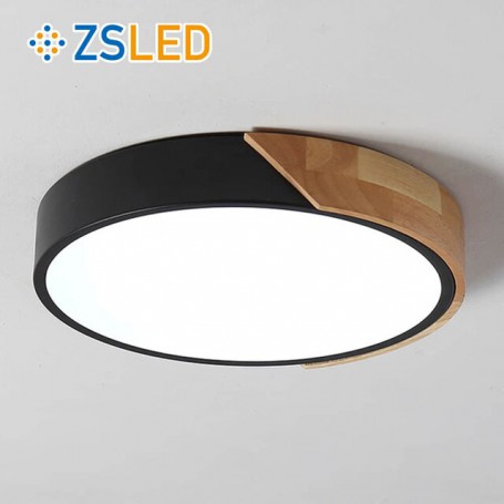 Home Decorative Led Ceiling Lamps Nordic Wall Surface Mounted Wood Iron Led White Black Ceiling Light Plafonnier Lampa Sufitowa