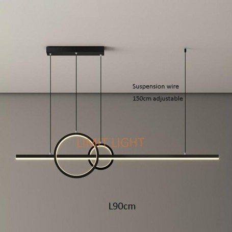 Modern LED Chandelier Dining Table Restaurant Kitchen Bar Living Room Bedroom Nordic Simple Golden Black Home Decor Hanging Lamp