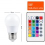 220V RGBW Spot Light LED Ampoule E27 Colorful Smart Lamp Bulb RGB Led 5W 15W Magic Bulb with Remote Control Dimmable B47