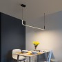 Modern LED Ceiling Chandelier Dining Room Kitchen Minimalist Pendant Home Decor Lighting Lustre Linear Lamp Hanglamp Woonkamer