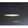 Modern led pendant lamp Art Design metal iron suspension ufo Round Plate lights fixture creative thin nordic hanging living room
