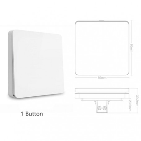 Yeelight Slisaon Smart Wall Switch 250V 16A 1/2/3 Gang Button Panel Self-Rebound Design Support for Smart Lamp and Normal Light