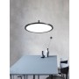 Creative Disc LED Black White Pendant Lights Modern Simple Restaurant Bar Cafe Living Room Bedroom Ultra-Thin Round Hanging Lamp