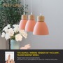 Nordic Macaron Chandeliers E27 Creative Wooden Bedside Lights For Bedroom Study Cafe Bar Restaurant Decor 3 Heads Pendant Lamps