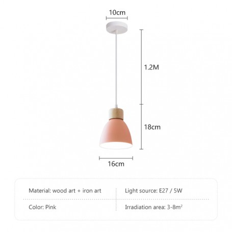 Nordic Macaron Chandeliers E27 Creative Wooden Bedside Lights For Bedroom Study Cafe Bar Restaurant Decor 3 Heads Pendant Lamps